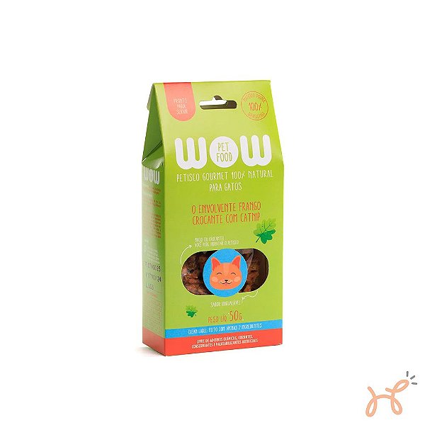 Petisco para Gatos sabor Peito de Frango com Catnip 100% Natural 50gr - Wow