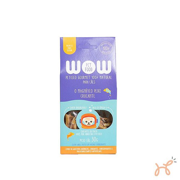 Petisco para Cães Sabor Peixe Crocante 100% Natural 50gr - Wow