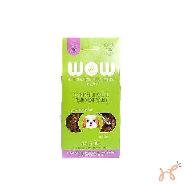 Petisco para Cães Sabor Peito de Frango com Alecrim 100% Natural 50gr - Wow