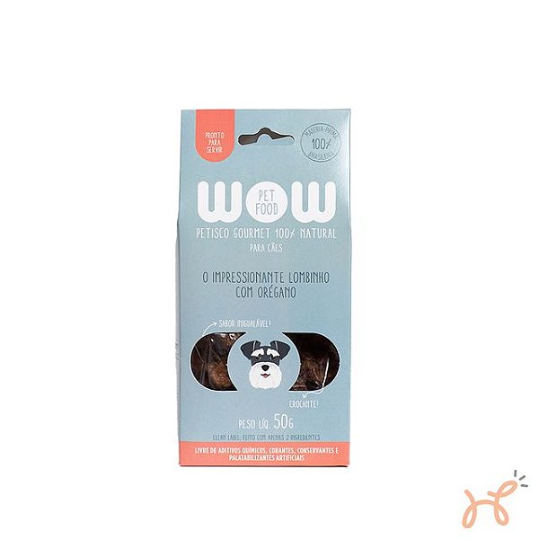 Petisco para Cães Sabor Lombinho com Orégano 100% Natural 50gr - Wow