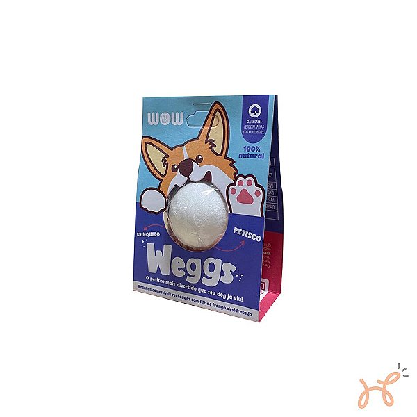Petisco Natural Interativo para Cães Weggs sabor Frango - Wow