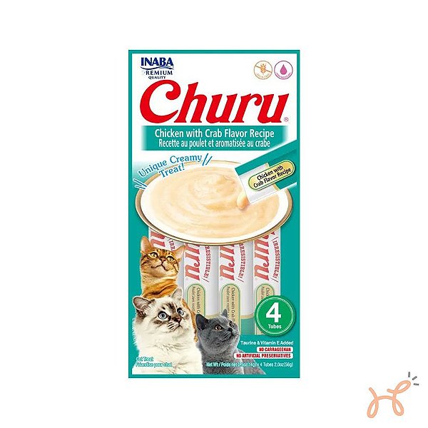 Petisco para Gatos Churu Frango com Carangueijo - Inaba