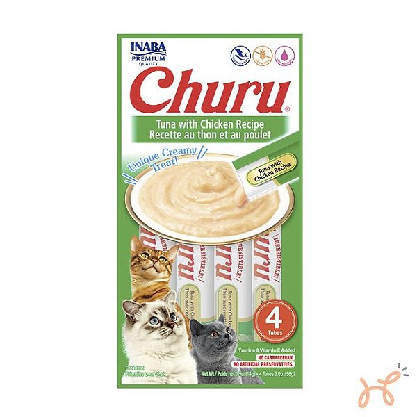Petisco para Gatos Churu Atum com Frango - Inaba