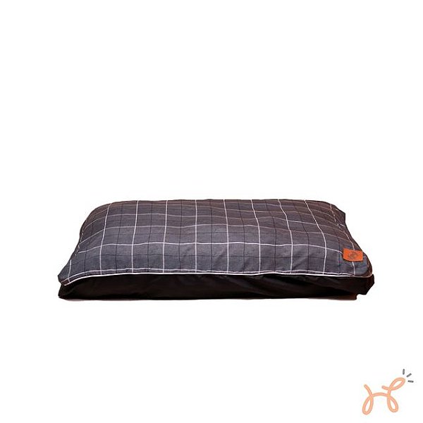 Cama Almofada para Cães e Gatos Cinza Listras - Mabuu