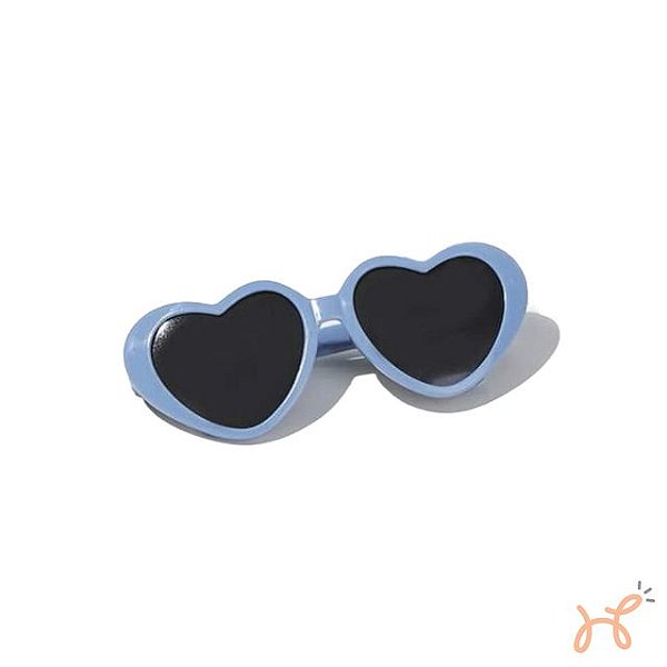 Mini Óculos de Sol para Cães e Gatos Coração Azul - Toya