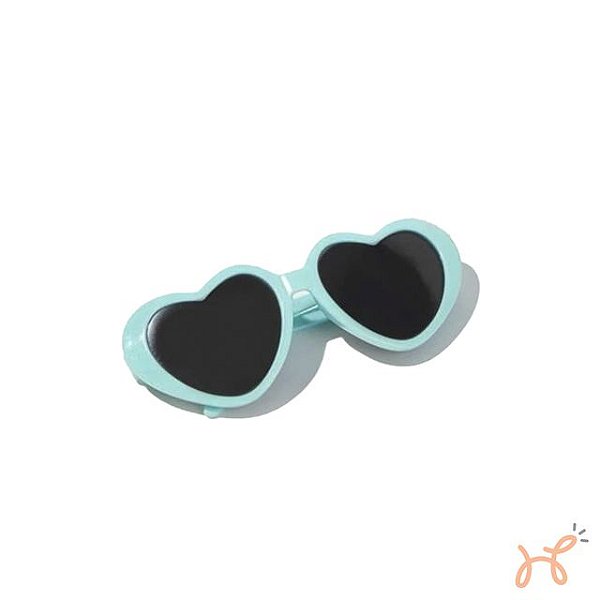 Mini Óculos de Sol para Cães e Gatos Coração Verde - Toya