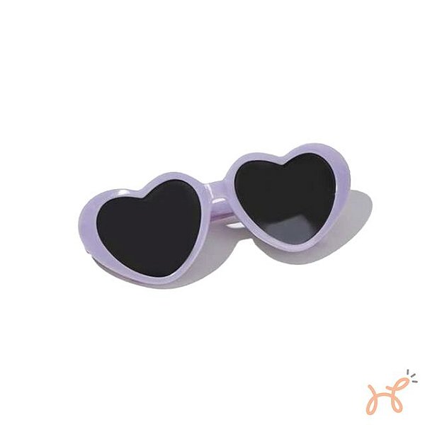 Mini Óculos de Sol para Cães e Gatos Coração Lilás - Toya