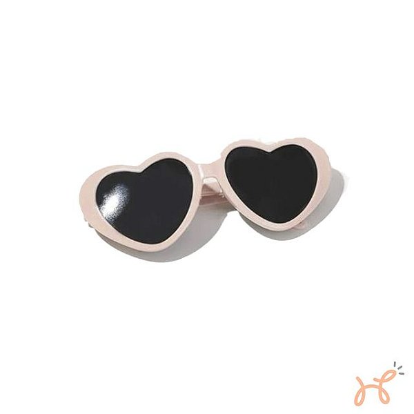 Mini Óculos de Sol para Cães e Gatos Coração Rosa - Toya