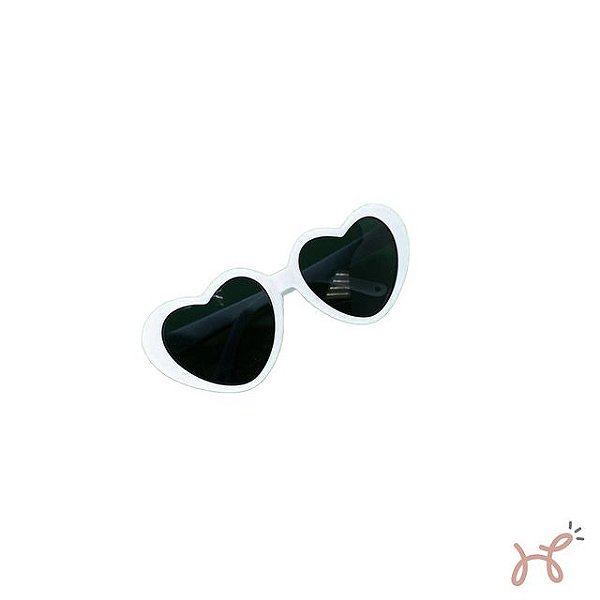 Mini Óculos de Sol para Cães e Gatos Coração Branco - Toya