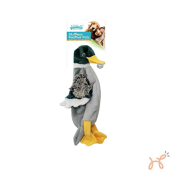 Brinquedo Pelúcia para Cães Pato Selvagem Stuffless Feather Pals - Pawise