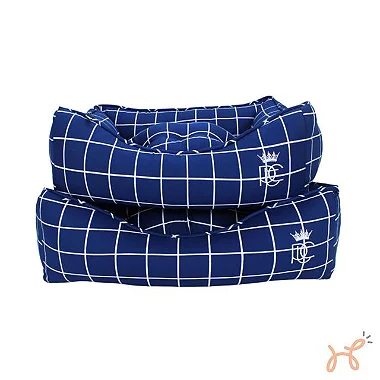 Cama para Cães e Gatos Grid Marinho - Pata Chic