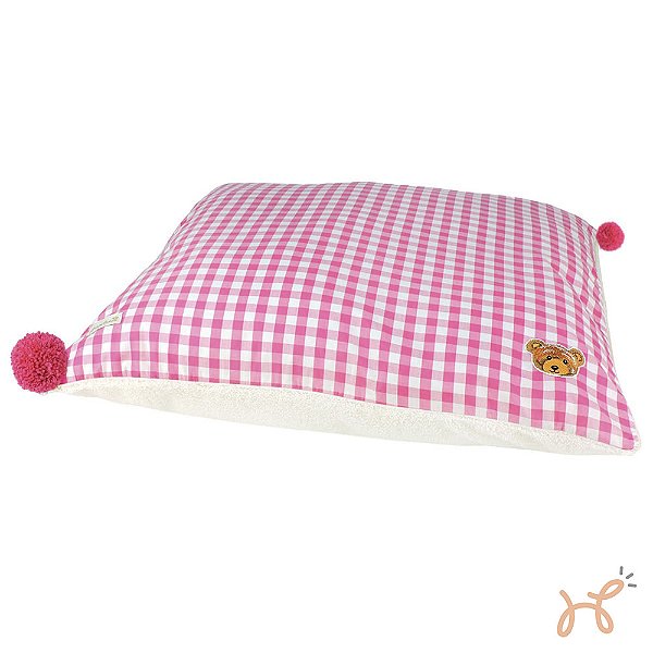 Cama Almofada para Cães e Gatos Urso Teddy Pink - Bonito Pra Cachorro
