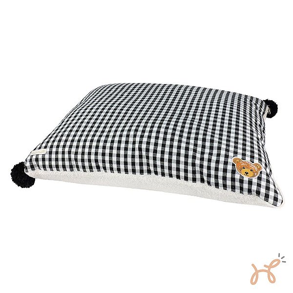 Cama Almofada para Cães e Gatos Urso Teddy Preta - Bonito Pra Cachorro