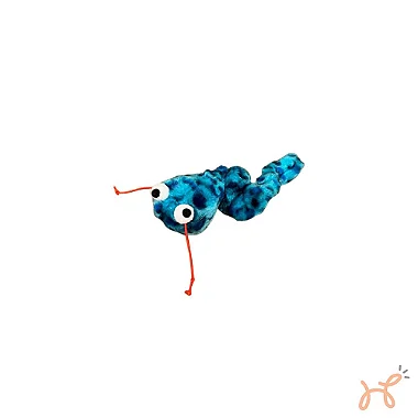Brinquedo para Gatos Minhoca que Vibra com Catnip Cat Toy Azul - Pawise