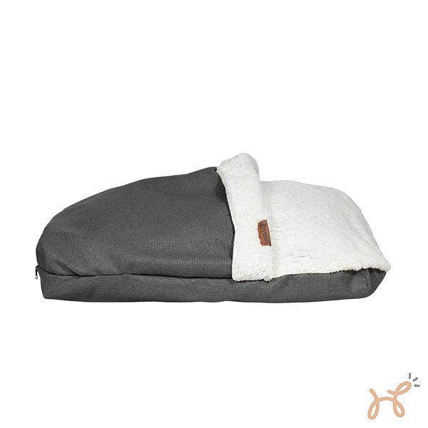 Cama Almofadapara Cães e Gatos Saco de Dormir Cinza - Mabuu