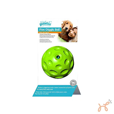 Bola de Borracha com Som para Cães Flex Giggle Ball Verde - Pawise