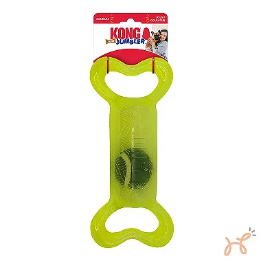 Brinquedo Cabo de Guerra para Cães Jumbler Tug Amarelo - Kong