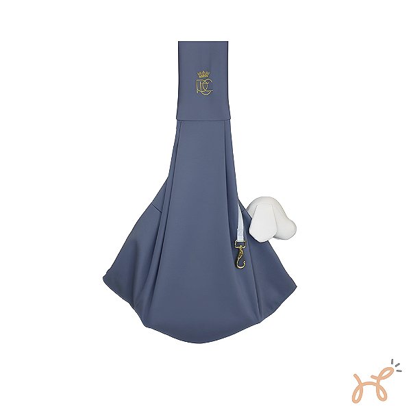Bolsa Sling Canguru para Transporte Pet Lisa Azul Lápis - Pata Chic