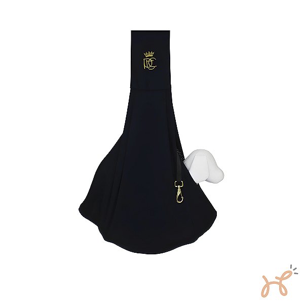 Bolsa Sling Canguru para Transporte Pet Lisa Preta - Pata Chic