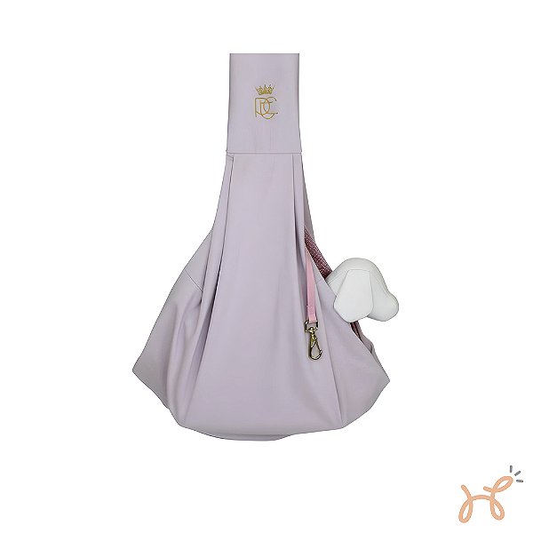 Bolsa Sling Canguru para Transporte Pet Lisa Rosé - Pata Chic
