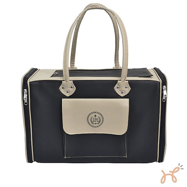 Bolsa de Transporte Pet Paris Preta - São Pet