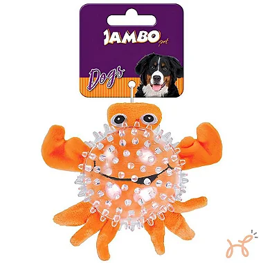 Brinquedo Mordedor para Cães Bola Pelúcia Spiky Ball Carangueijo - Jambo