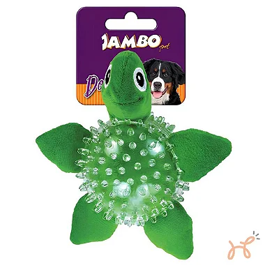 Brinquedo Mordedor para Cães Bola Pelúcia Spiky Ball Tartaruga - Jambo