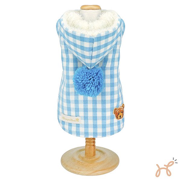 Capa Peitoral para Cães Urso Teddy Azul - Bonito Pra Cachorro
