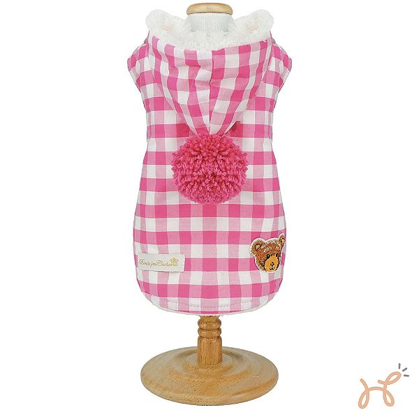 Capa Peitoral para Cães Urso Teddy Pink - Bonito Pra Cachorro