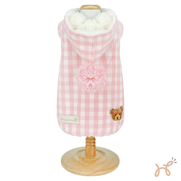 Capa Peitoral para Cães Urso Teddy Rosa - Bonito Pra Cachorro