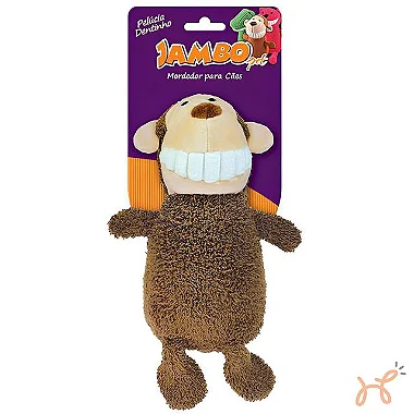 Brinquedo Pelúcia para Cães Dentinho Macaco - Jambo