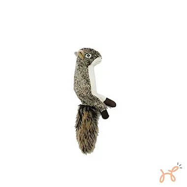 Brinquedo Pelúcia para Cães Esquilo Stuffless Feather Pals Bege - Pawise