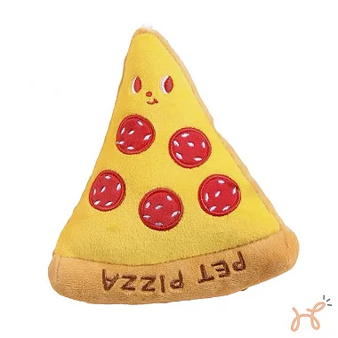 Brinquedo Pelúcia para Cães com Apito Pizza - Toya