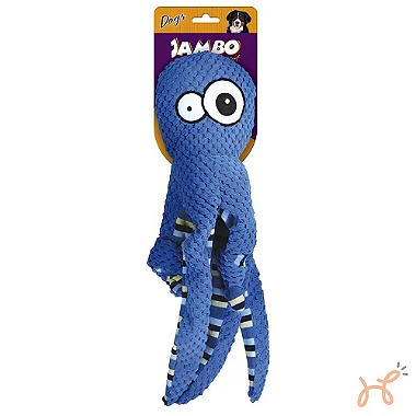 Brinquedo Pelúcia para Cães Octopus Polvo Azul - Jambo