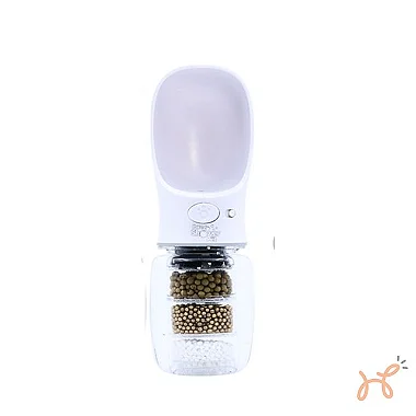 Garrafa Bebedouro de Água Pet com Filtragem d'Água Aquapocket Branco - Pure Shower