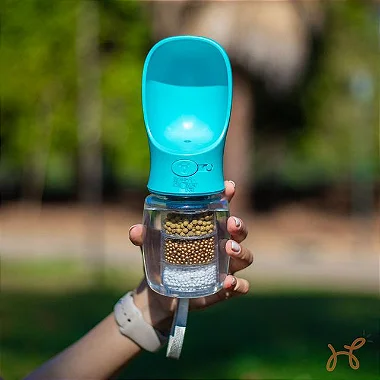 Garrafa Bebedouro de Água Pet com Filtragem d'Água Aquapocket Verde Água - Pure Shower