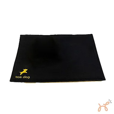 Porta Comedouro Jogo Americano Preto/Amarelo - Ace Dog