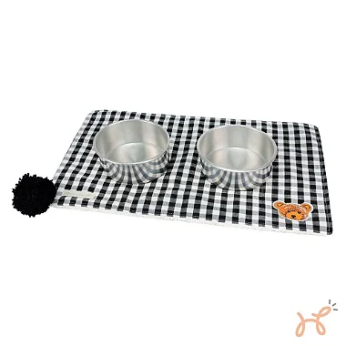 Porta Comedouro Jogo Americano Urso Teddy Preto - Bonito Pra Cachorro