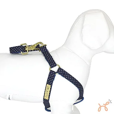Conjunto Peitoral Americano e Guia Marinho - Pata Chic
