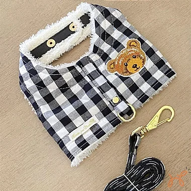 Colete Peitoral Urso Teddy Preto - Bonito Pra Cachorro
