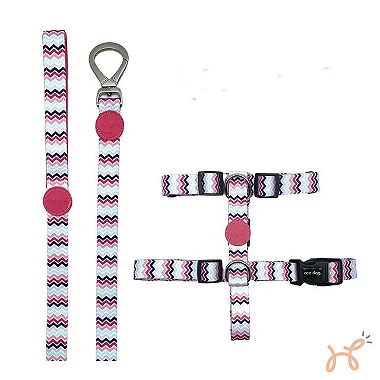 Conjunto Peitoral H e Guia Wave - Ace Dog