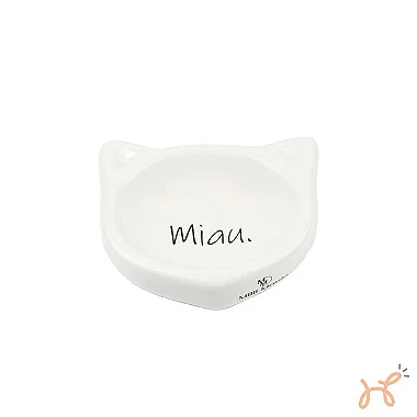 Comedouro para Gatos Porcelana Estampa de Miau Cat - Milli Mania