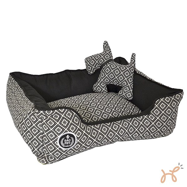 Cama para Cães e Gatos Rubi Black & White Relex - São Pet