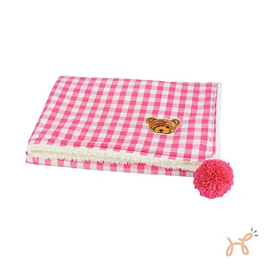 Manta Cobertor para Cães e Gatos Polar Urso Teddy Pink - Bonito Pra Cachorro