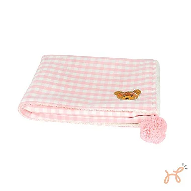 Manta Cobertor para Cães e Gatos Polar Urso Teddy Rosa - Bonito Pra Cachorro