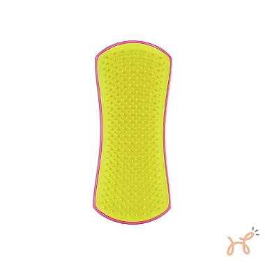 Escova Desembaraçadora para Cães Raça Média e Grande Detangling Pink/Amarelo - Pet Teezer