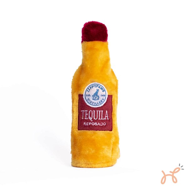 Brinquedo Pelúcia com Garrafa Plástica e Apito Happy Hour Crusherz Tequila - ZippyPaws