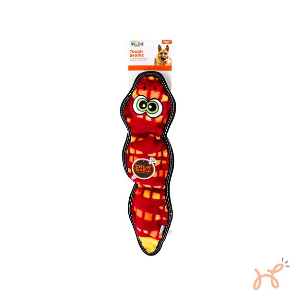 Pelúcia Cobra Resistente para Cães Tough Seamz- Vermelho G - Outward Hound
