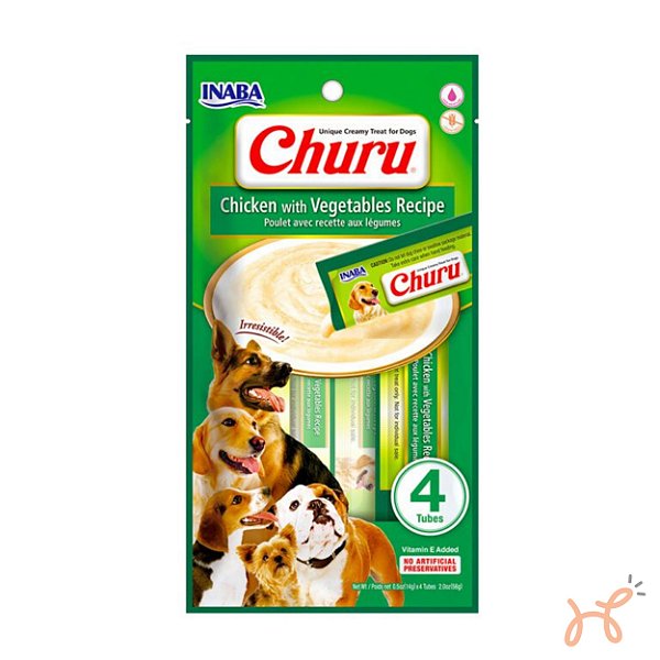 Petisco para Cães Churu Frango com Vegetais - Inaba