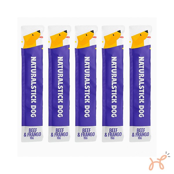 Petisco Natural Stick para Cães Beef & Frango 1 Pacote (5 unid 75g) - Coolors